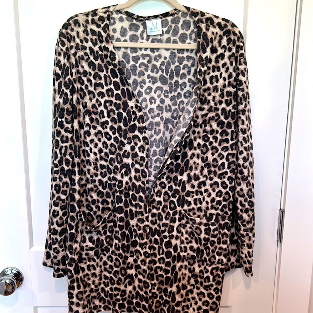 Leopard print cardigan